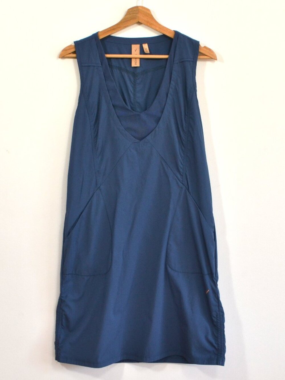 Indyeva Blue Sleeveless Travel Dress Size M Stretch Lightweight